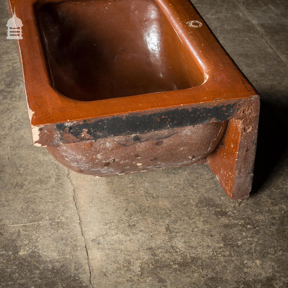 Large Victorian Salt Glaze Orange Peel Ceramic Trough Sink by Oats & Green LTD Halifax DUPLICATE NAME 5