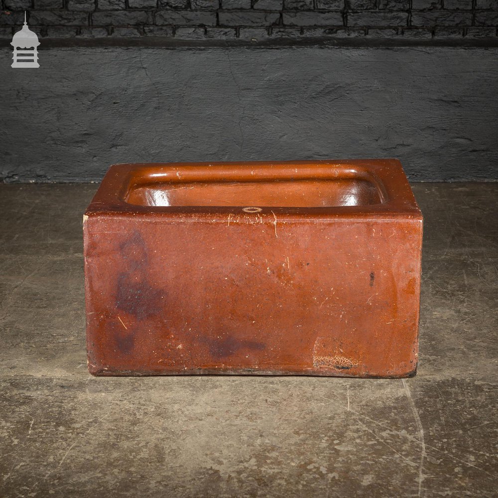 Large Victorian Salt Glaze Orange Peel Ceramic Trough Sink by Oats & Green LTD Halifax