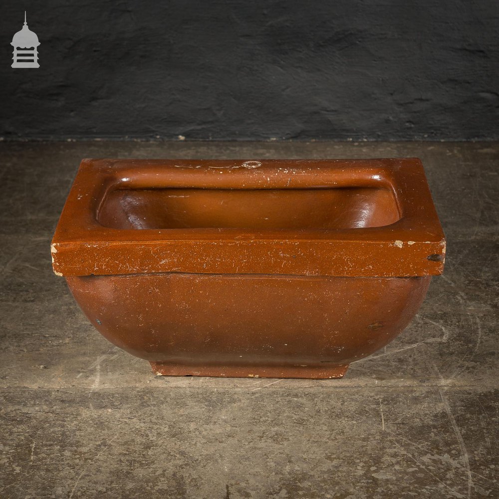 Large Victorian Salt Glaze Orange Peel Ceramic Trough Sink by Oats & Green LTD Halifax