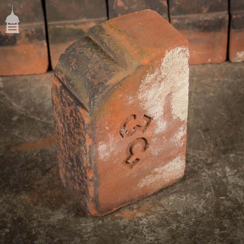 Batch of 56 Reclaimed Red Stepped Bullnose Special Bricks