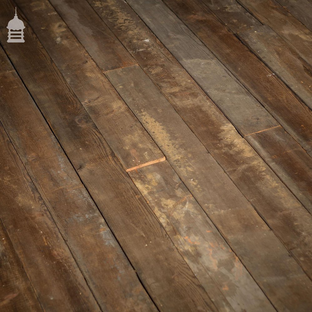 4½" Wide Oxidised Wall Cladding Floor Boards Cut from Reclaimed Joists