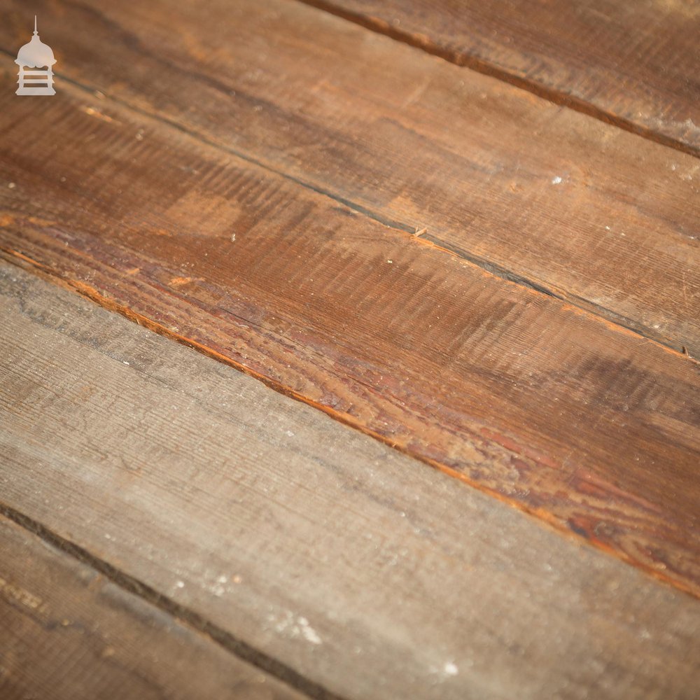 4½" Wide Oxidised Wall Cladding Floor Boards Cut from Reclaimed Joists