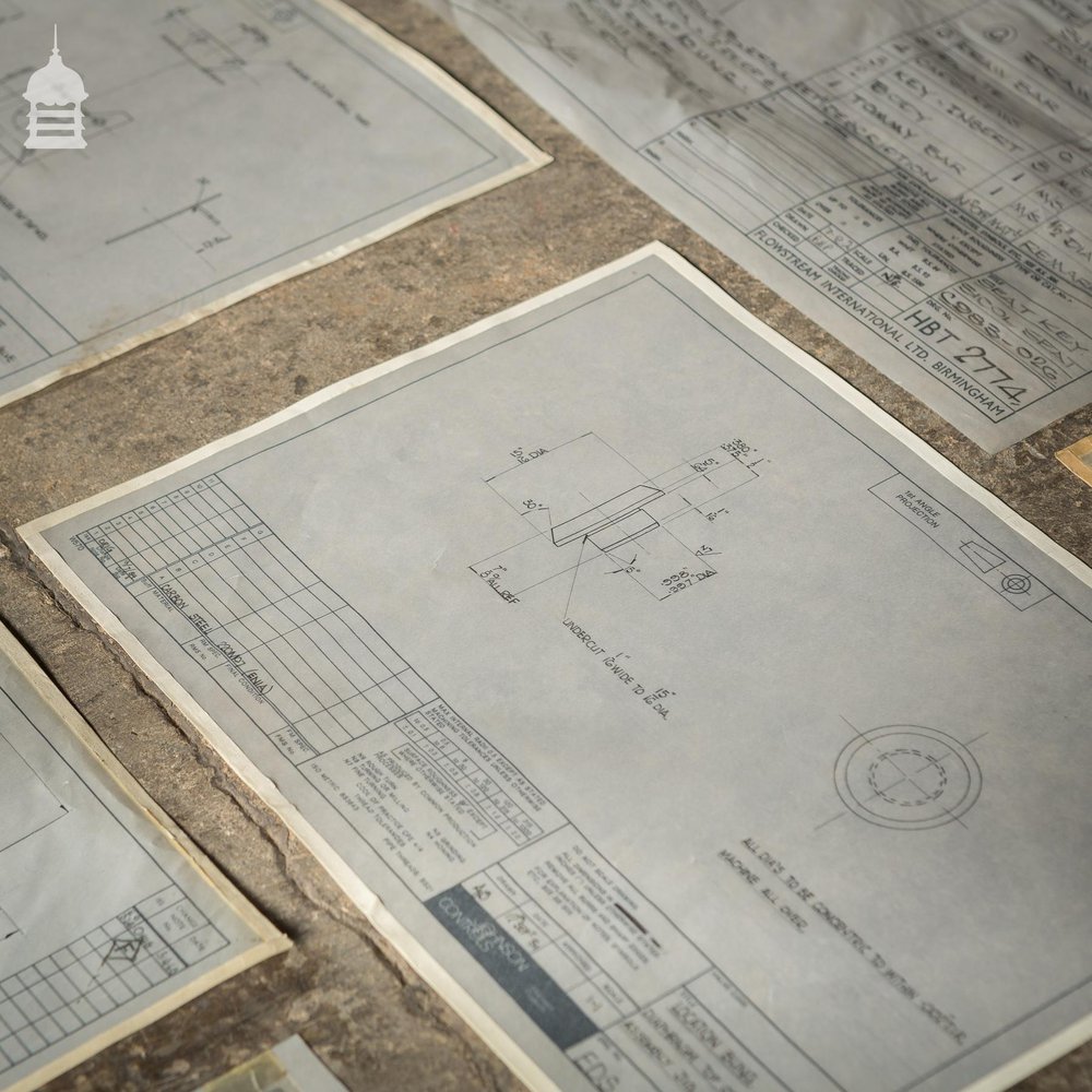 Huge Quantity of 10,000+ Industrial Technical Drawings on Drafting Film and Drafting Vellum