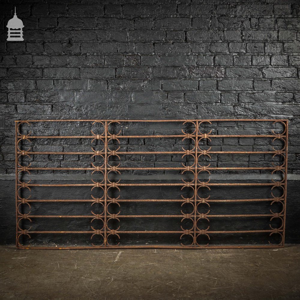 Simple 19th C Wrought Iron Railing Panel