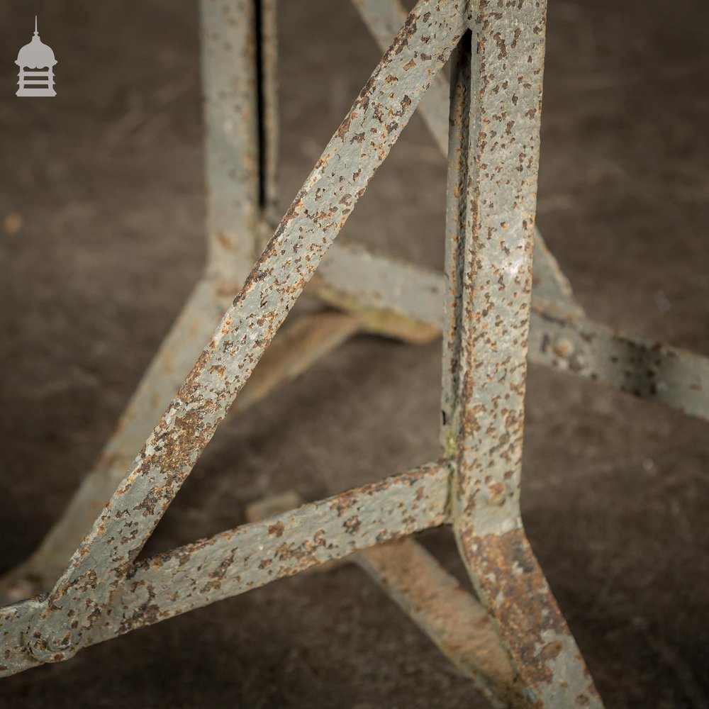 Pair of 19th C Riveted Wrought Iron Blacksmiths Trestles