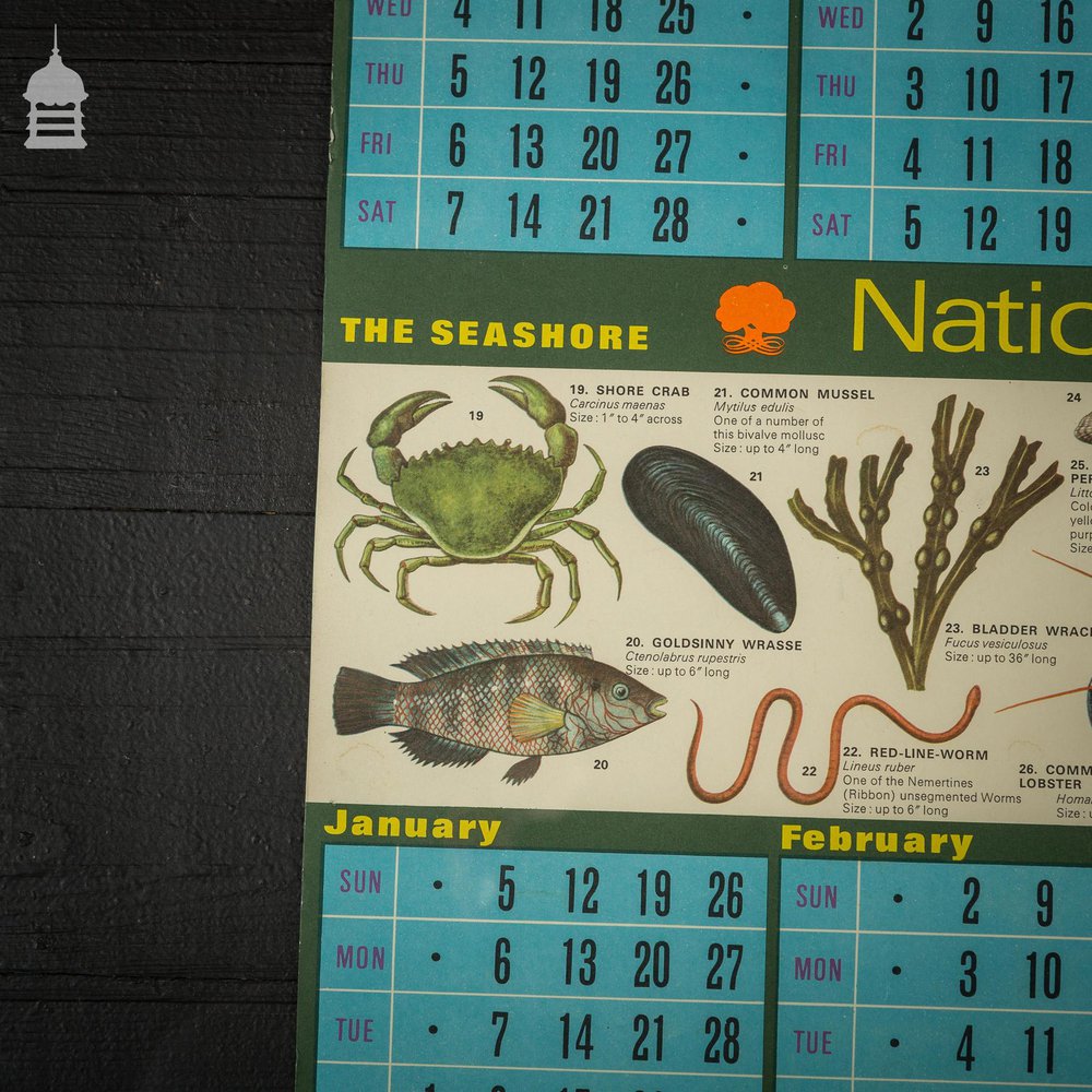 Vintage National Savings Calendar Poster from 1968 1969