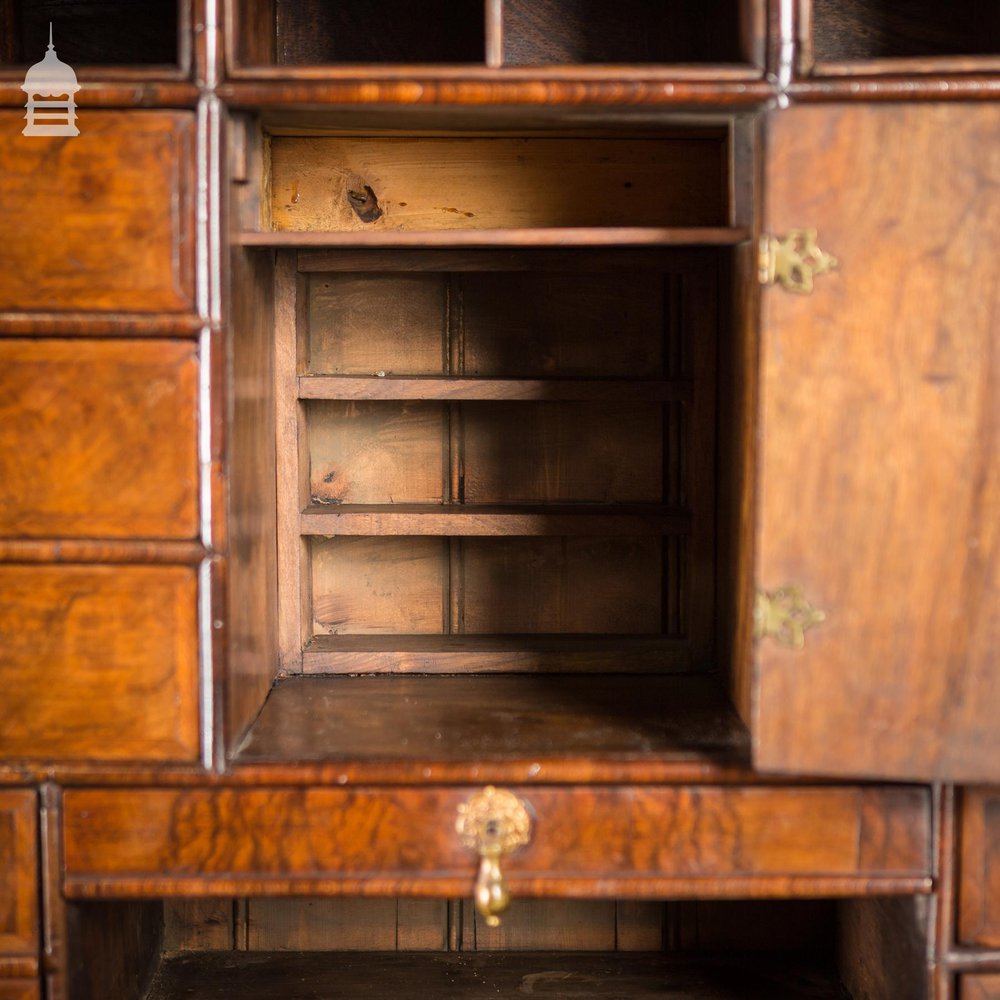 Late 17th C William & Mary Walnut Escritoire Secretaire