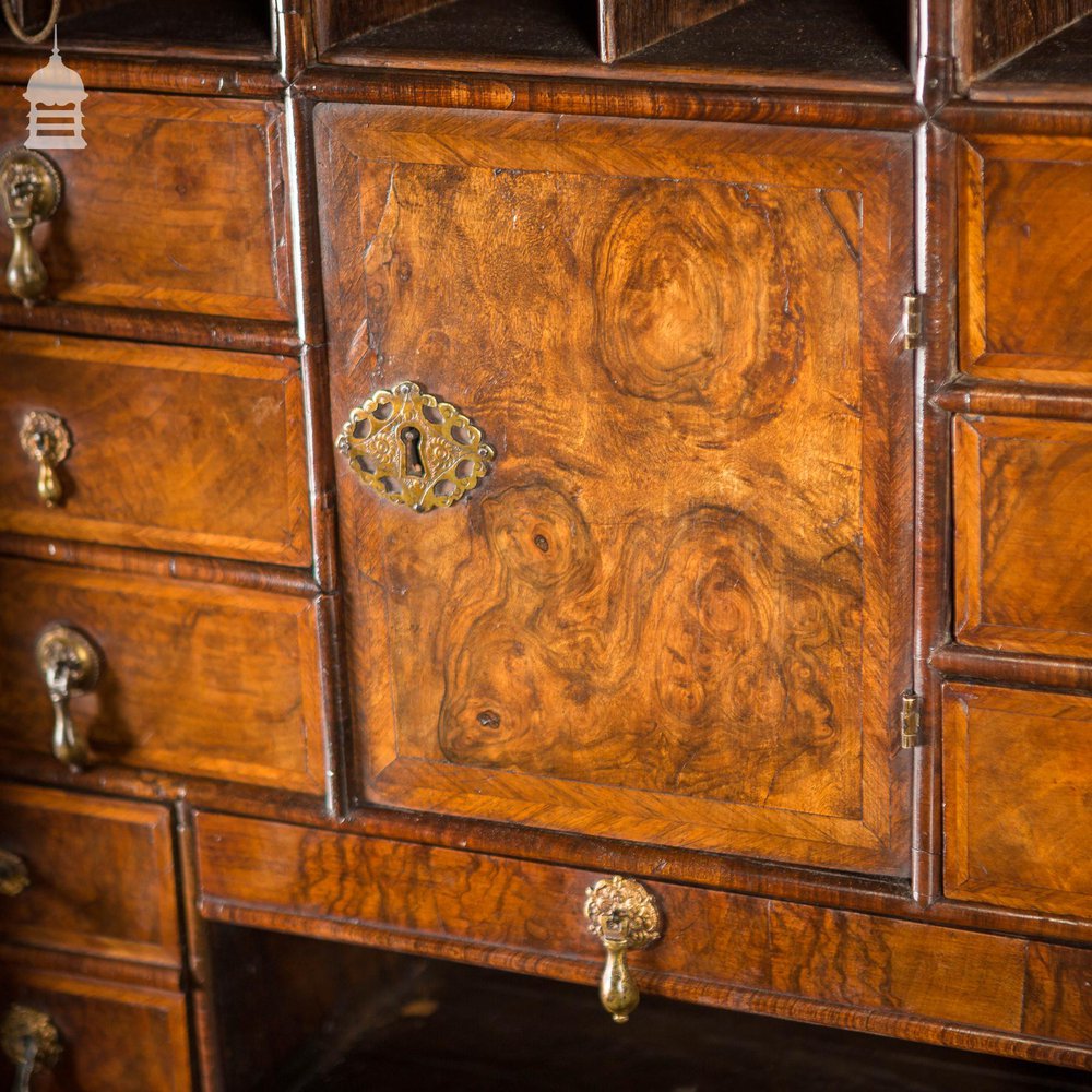 Late 17th C William & Mary Walnut Escritoire Secretaire