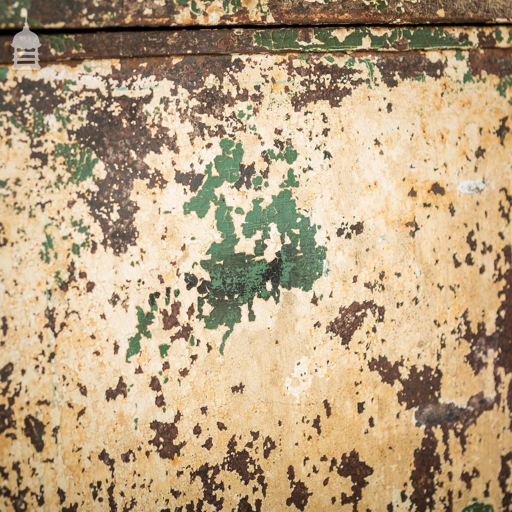 Victorian Industrial Cast Iron Cupboard with Distressed Paint