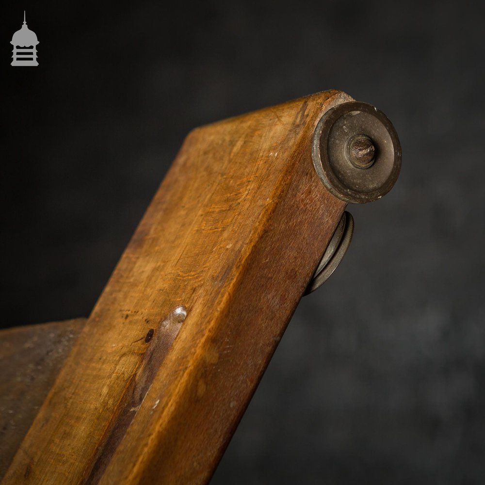 19th C Architects Table with Pitch Pine Mechanical Base and Hardwood Desktop