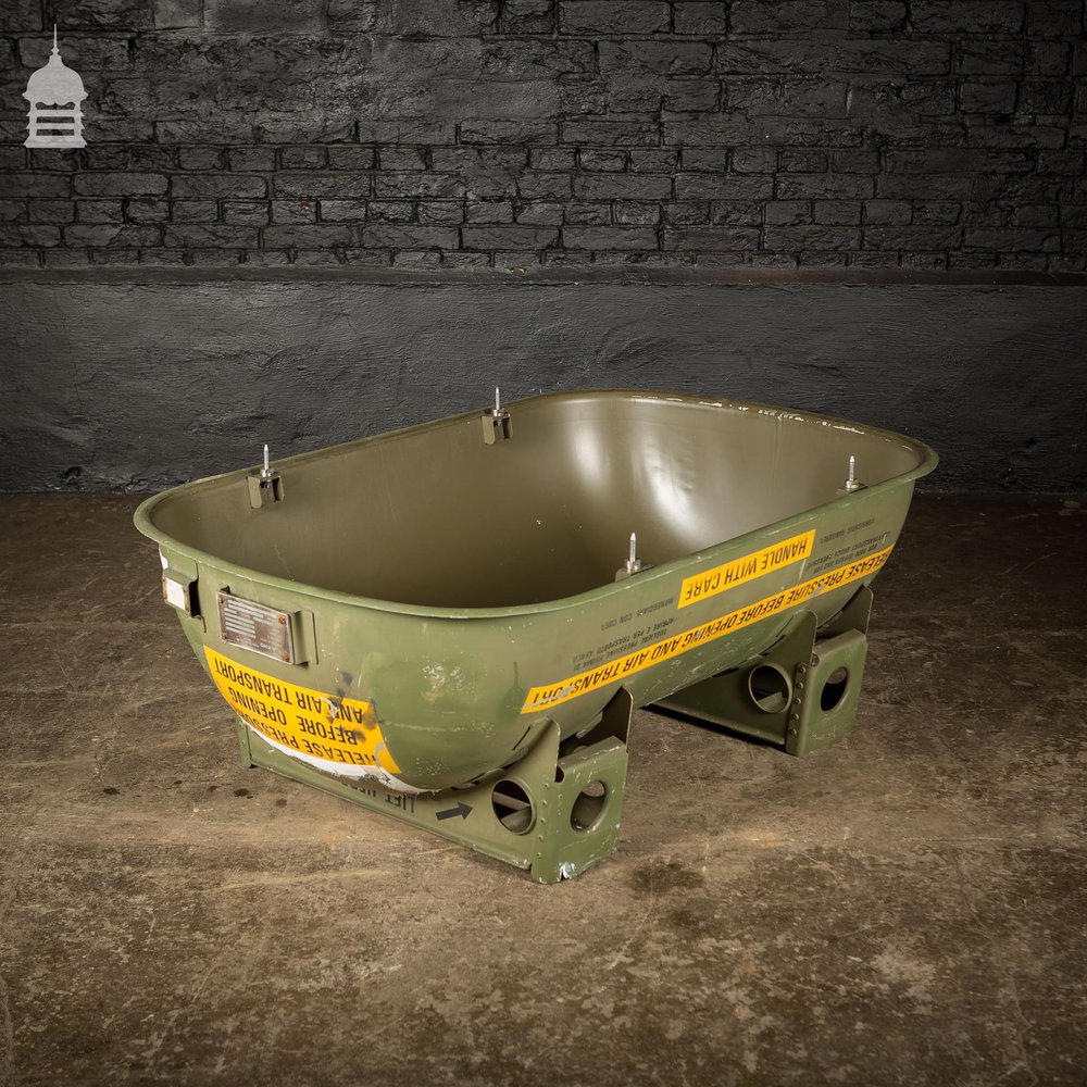 Industrial Aluminium Ex RAF Shipping Capsule Military Storage Crate Trough