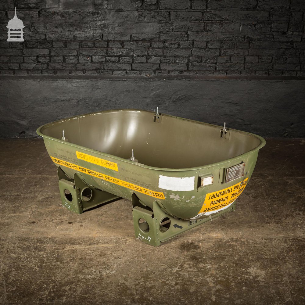 Industrial Aluminium Ex RAF Shipping Capsule Military Storage Crate Trough