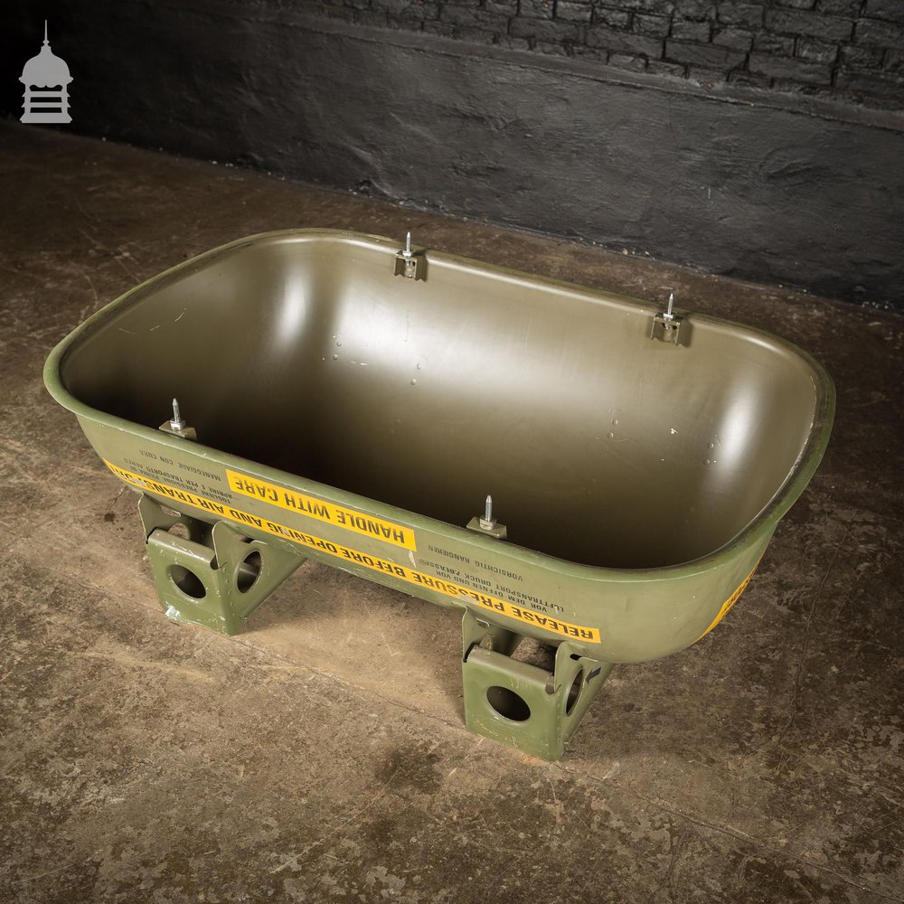 Industrial Aluminium Ex RAF Shipping Capsule Military Storage Crate Trough