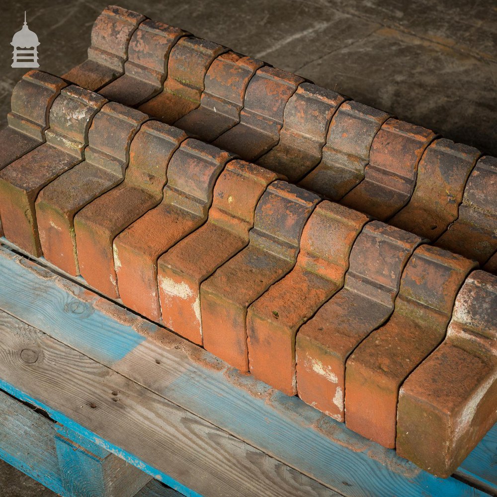 Batch of 23 Reclaimed Stepped Bullnose Special Bricks