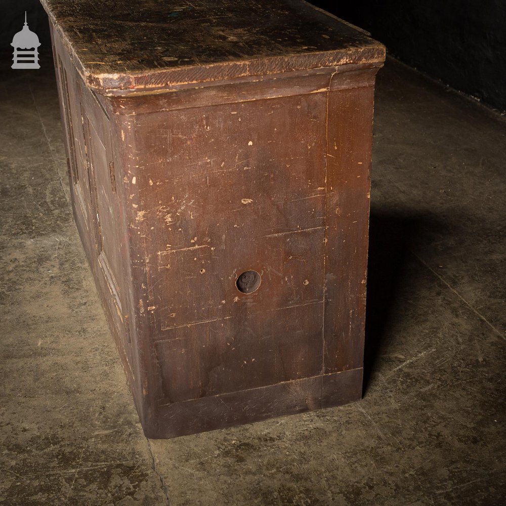 Early 19th C WHSmiths Cabinet Counter Later Workbench