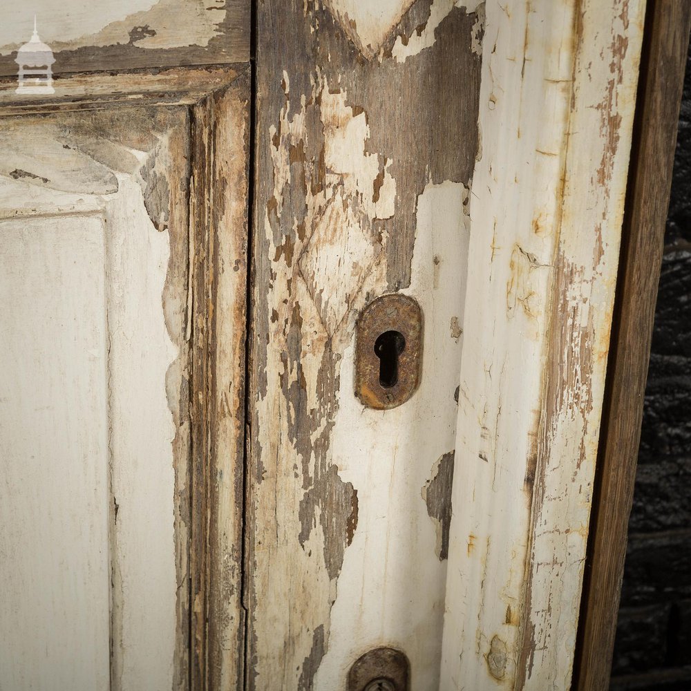 Large Regency Solid Oak Door in Frame Complete with Glazed Overhead and Rose detail Metal Window Grills