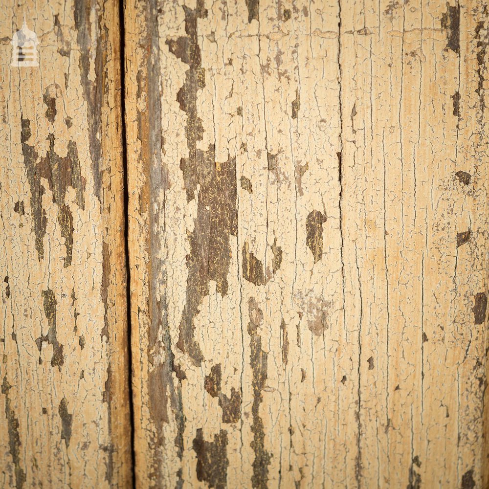 Pair of 19th C Pine Arched Top Ecclesiastical Church Chapel Doors with Ornate Ironmongery