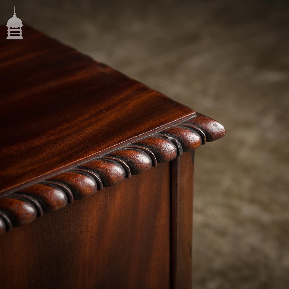 Pair of 19th C Flame Mahogany Ballot Boxes with Key