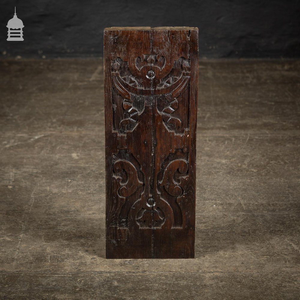 18th C Decorative Carved Oak Panel