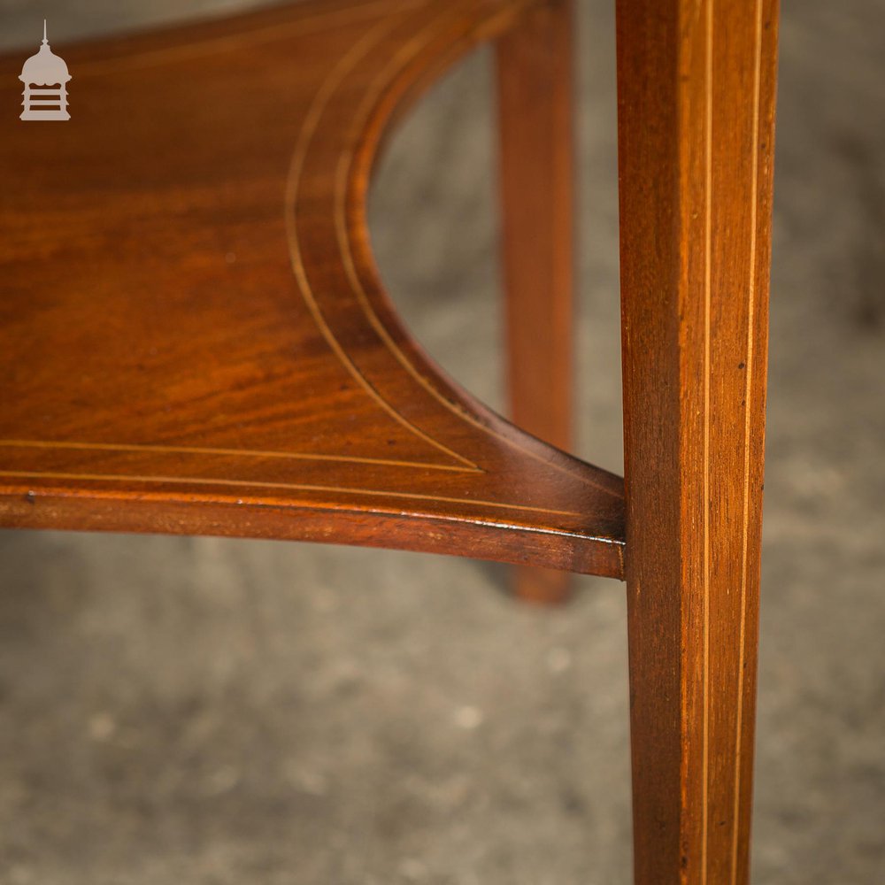 Edwardian Oval Mahogany Inlaid Side Table