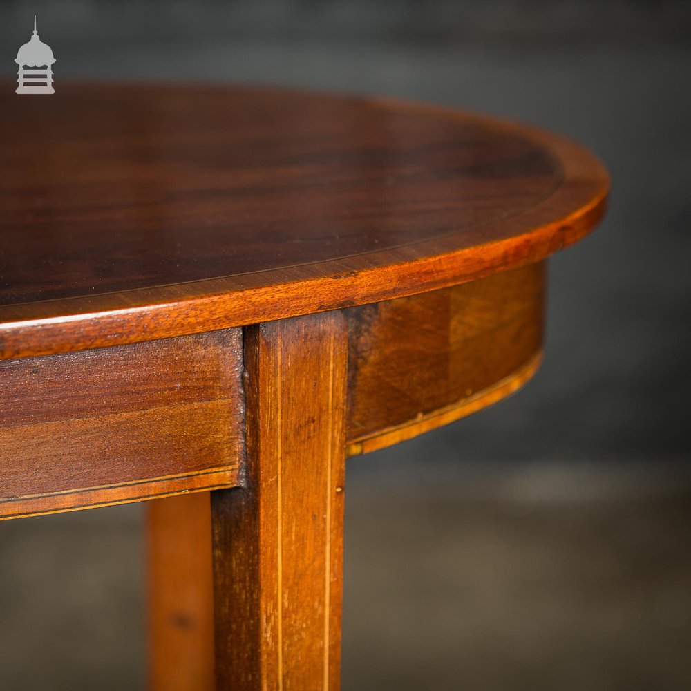 Edwardian Oval Mahogany Inlaid Side Table