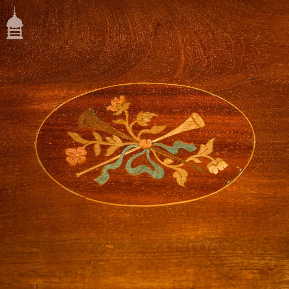 Edwardian Oval Mahogany Inlaid Side Table