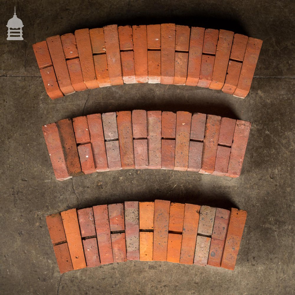 Batch of 24 Mixed Reclaimed Red Brick Window Header Arches