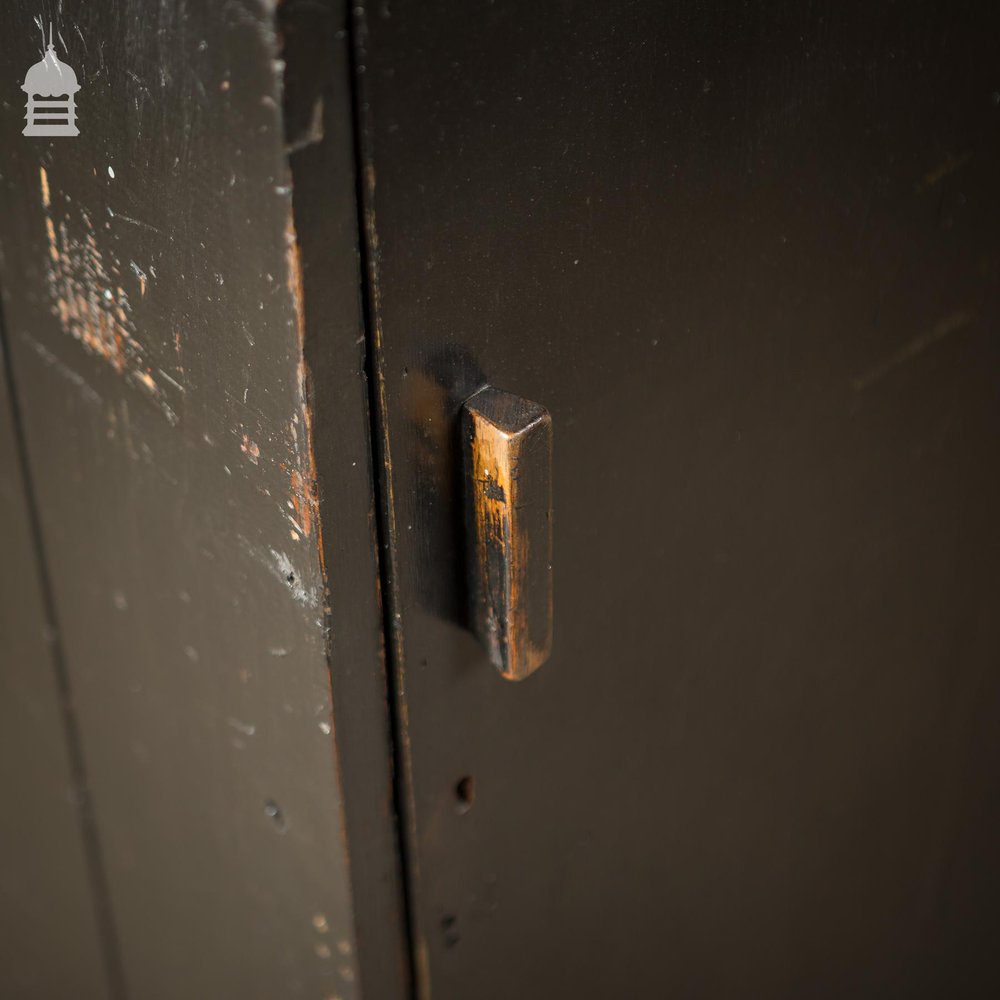 Black Painted 20th C Industrial Cupboard