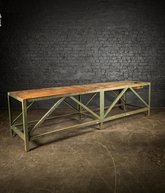 Large Industrial Steel Workshop Machinists Bench