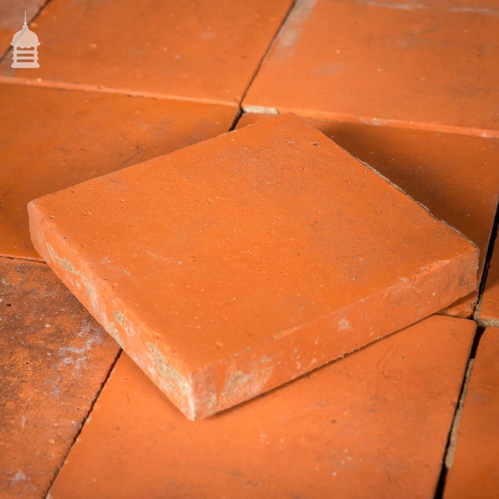 Batch of 270 Reclaimed 7.75” x 7.75” Red Quarry Tiles - 11 Square Metres