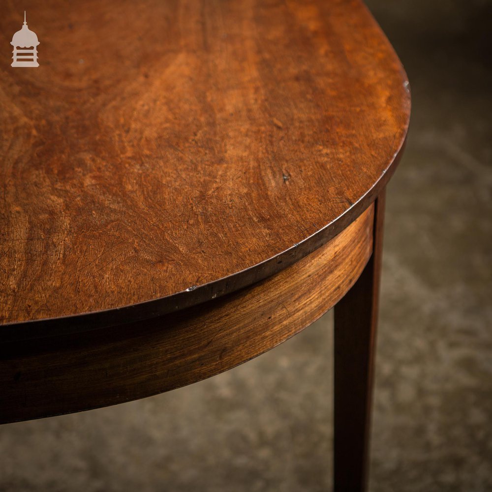 Pair of Regency Mahogany Single Plank Console Tables with Tapered Molded Legs