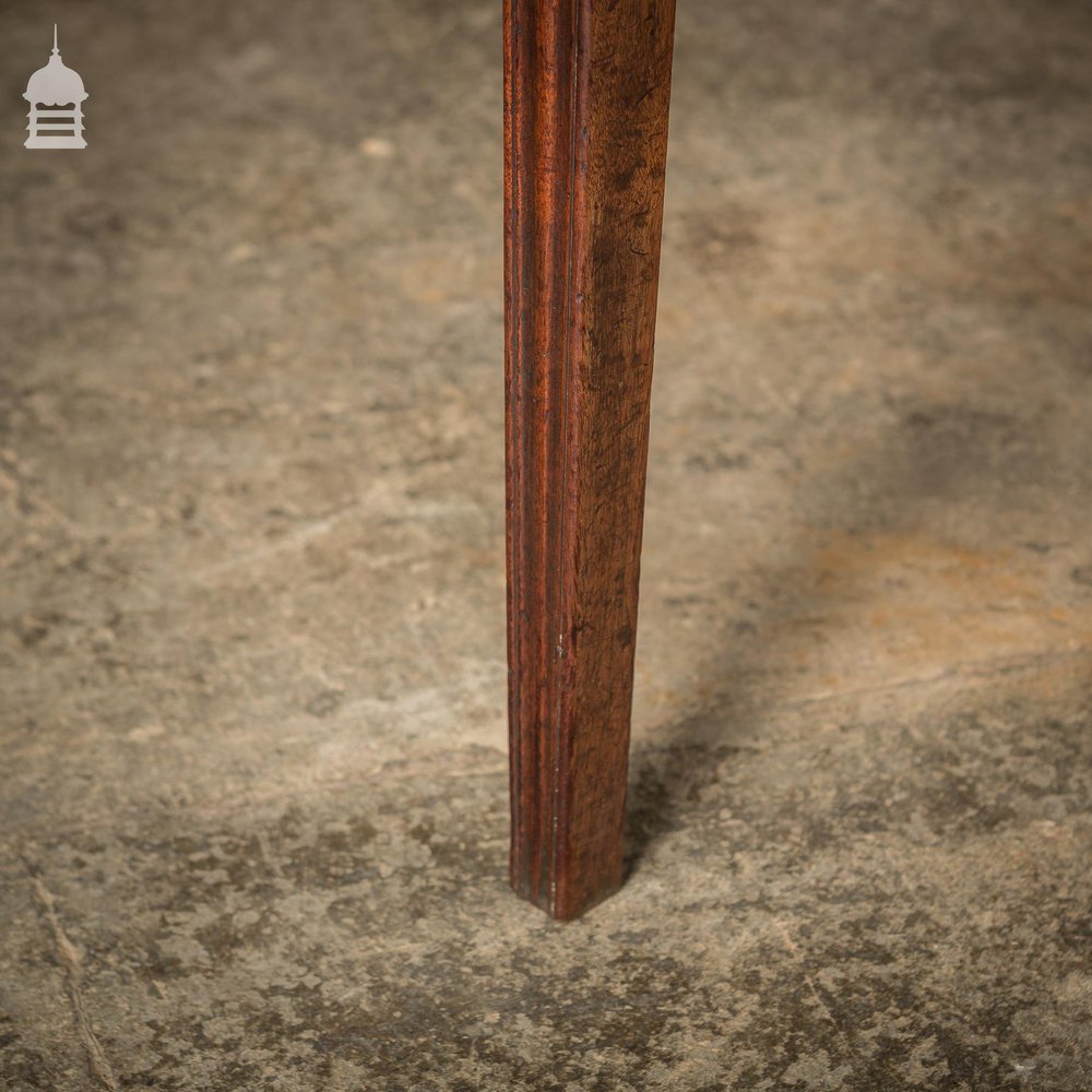 Pair of Regency Mahogany Single Plank Console Tables with Tapered Molded Legs