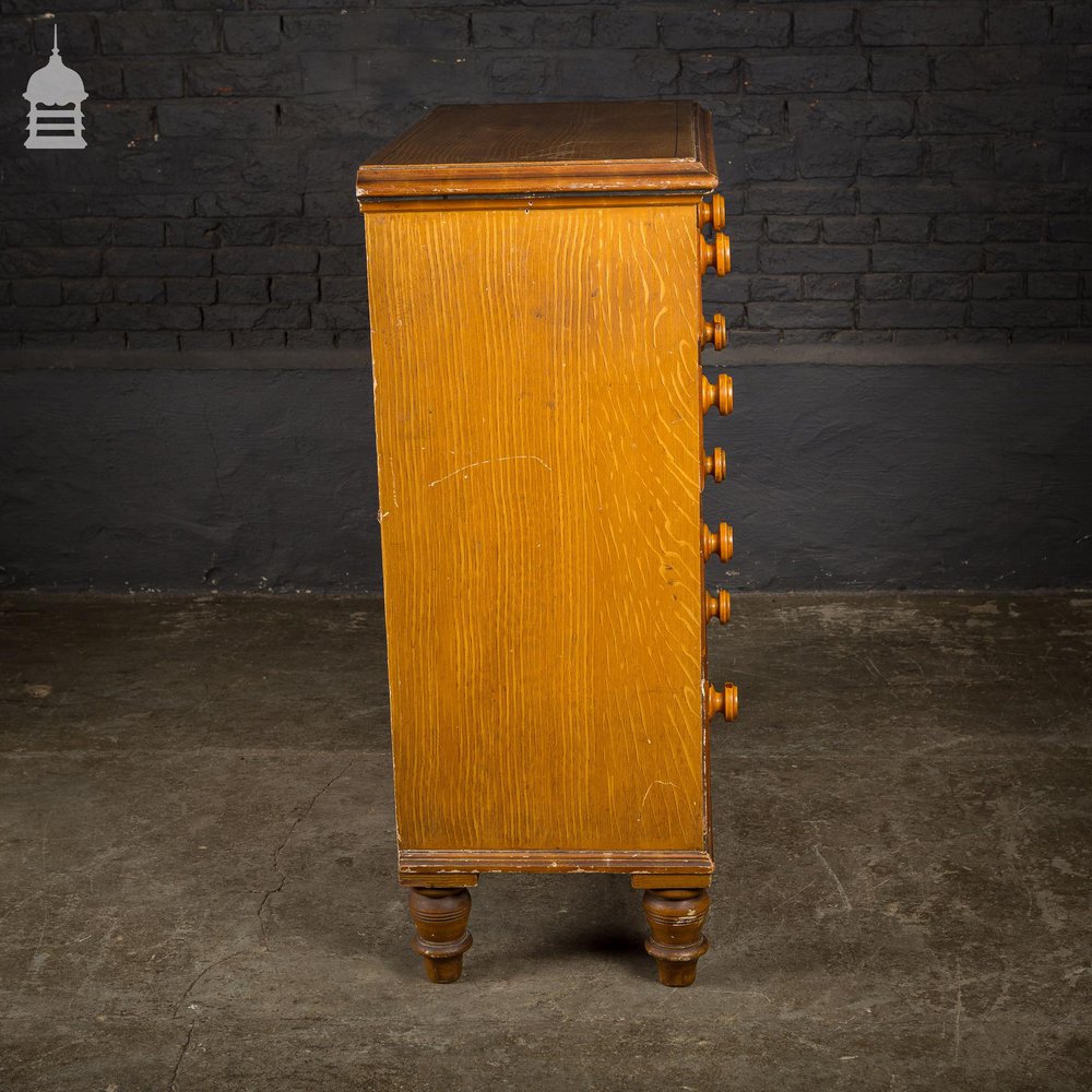 19th C Aesthetic Movement Pine Chest of Drawers with Scumble Graining Finish