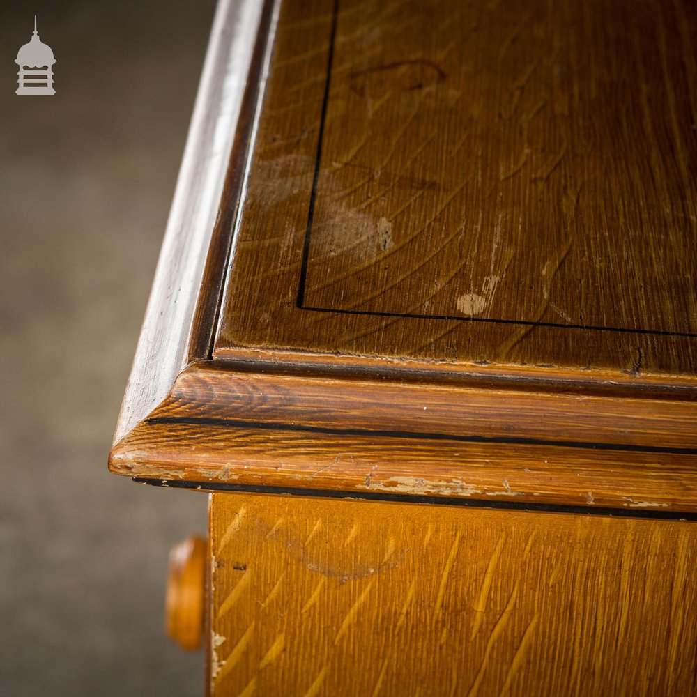 19th C Aesthetic Movement Pine Chest of Drawers with Scumble Graining Finish