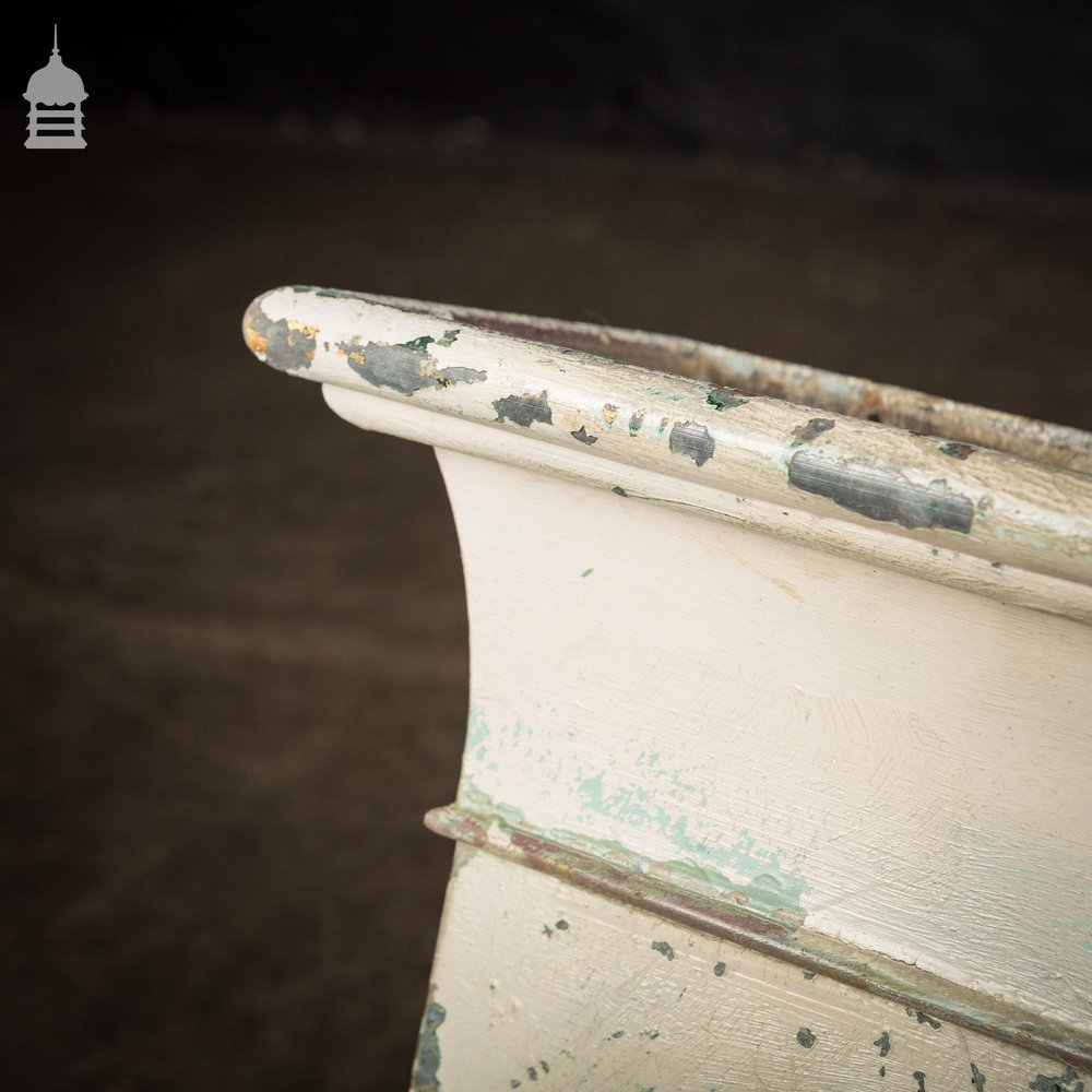 19th C Reclaimed Zinc Air Vent with Brass Fist Handle