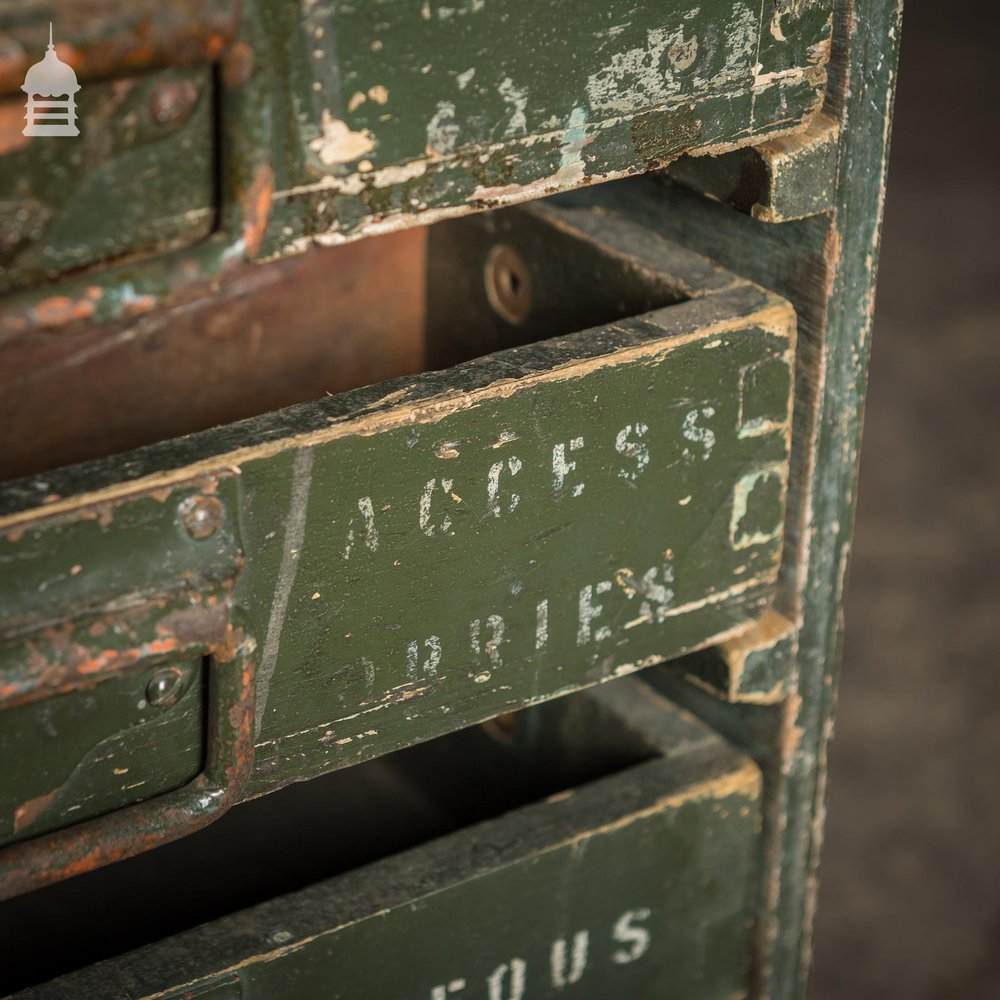 Industrial Green Tool Storage Drawer Unit