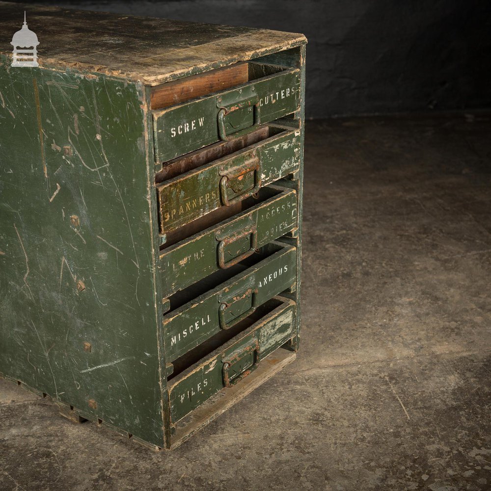 Industrial Green Tool Storage Drawer Unit