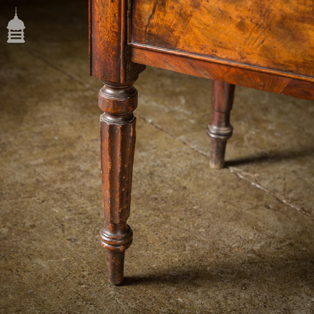 Regency Mahogany Sideboard with Tapering Fluted Legs