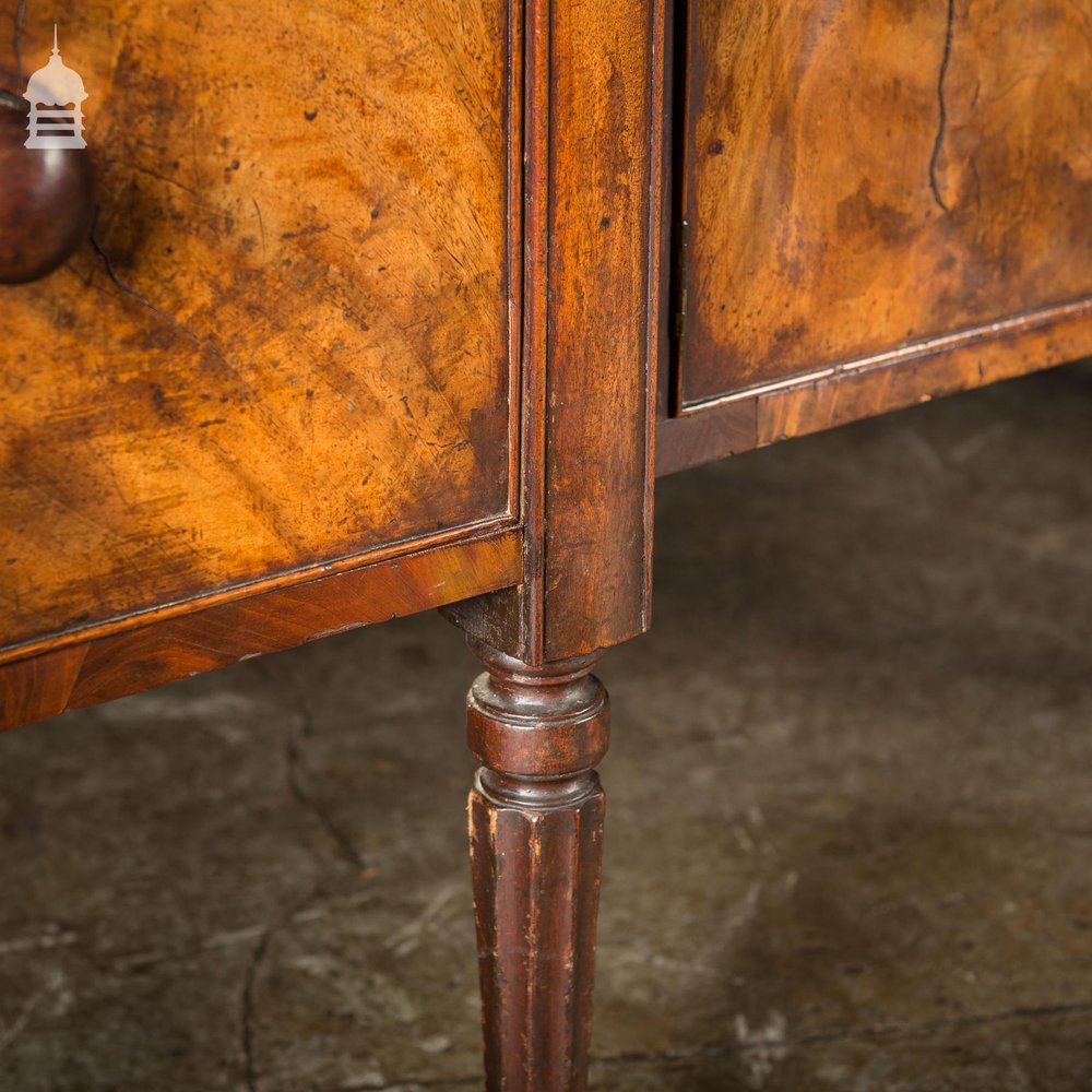 Regency Mahogany Sideboard with Tapering Fluted Legs