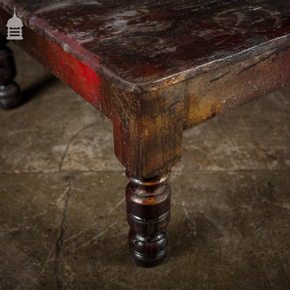 Workshop Finishing Bench Repurposed from 19th C Pine Table