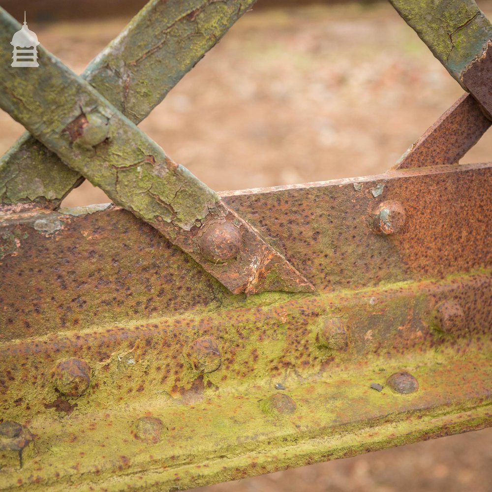 Large 40ft Industrial Victorian Riveted Wrought Iron Railway Footbridge