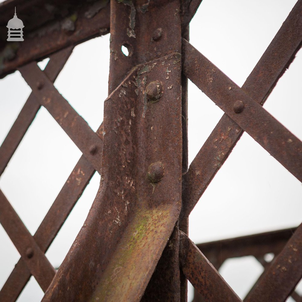 Large 40ft Industrial Victorian Riveted Wrought Iron Railway Footbridge