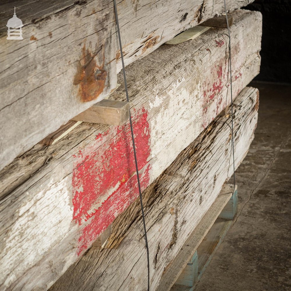 Batch of Six 8ft Iroko Chunky Rustic Beams