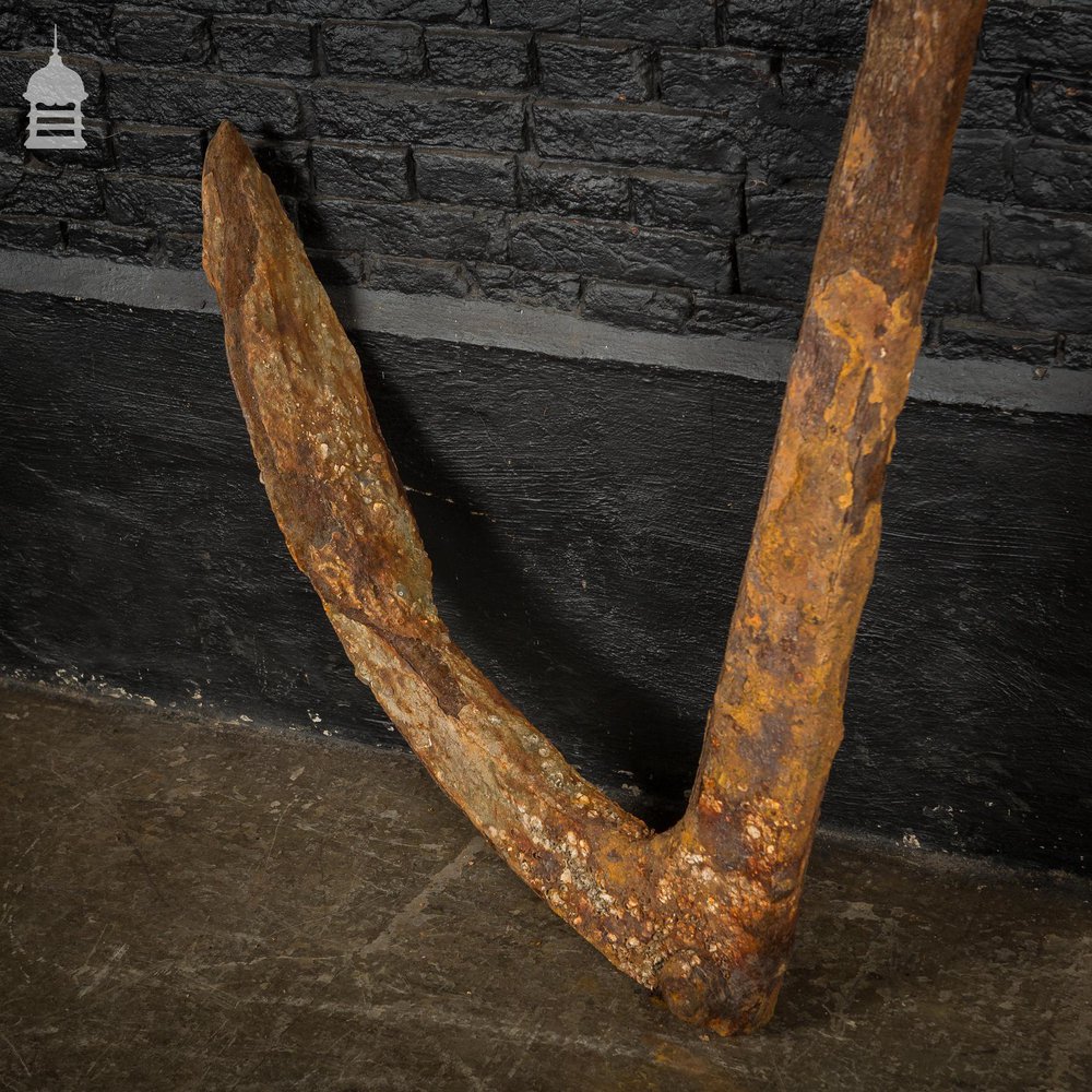 Large 19th C Single Fluke Iron Anchor