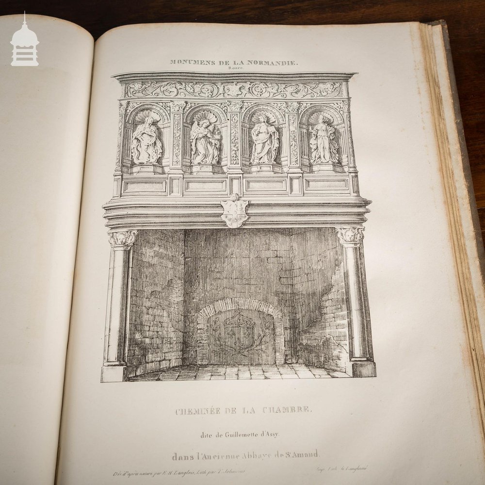 Rare Original Par F.T. De Jolimont Book of 'Most Remarkable Monuments Of The City Of Rouen' 1823