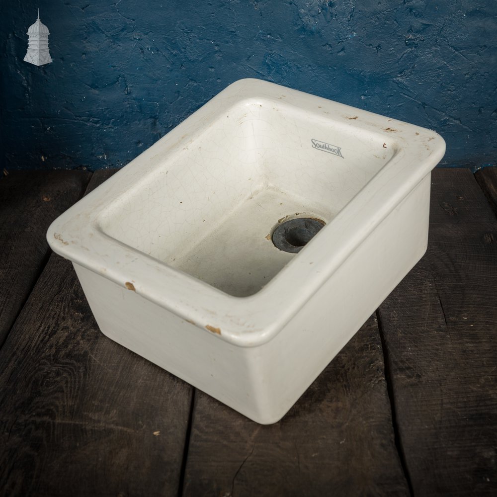 Small Vintage Southhook White School Science Lab Sink