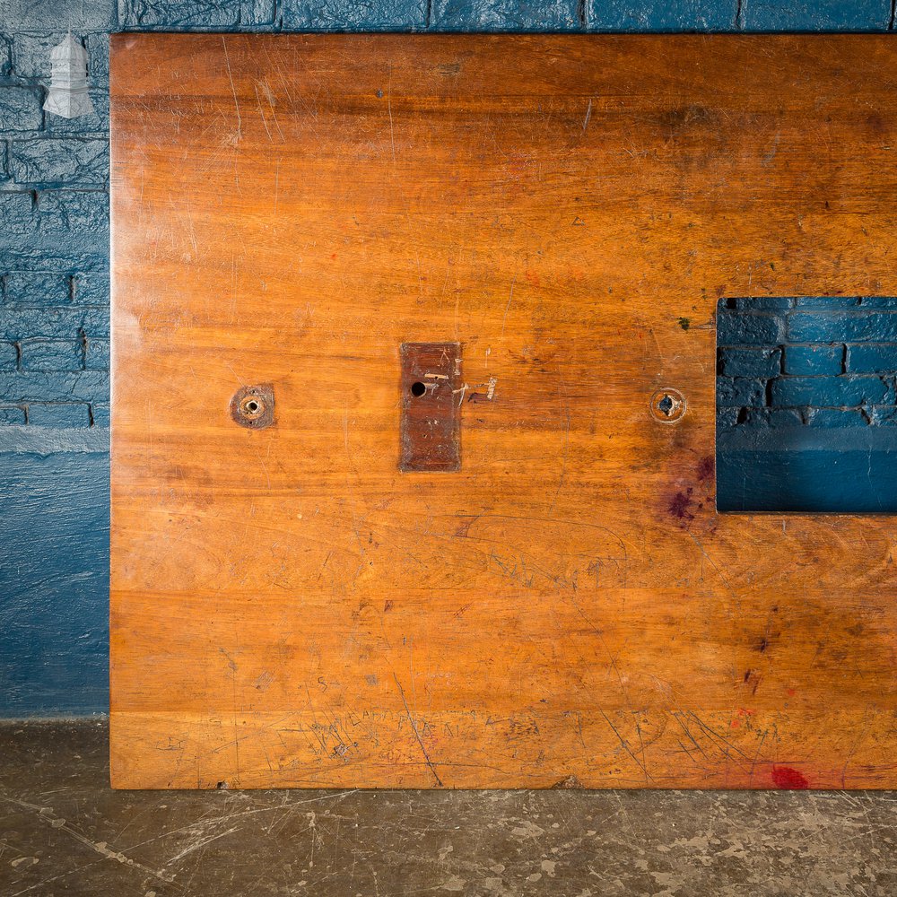 Huge 10ft Long Section of Iroko Science Lab Counter Worktop