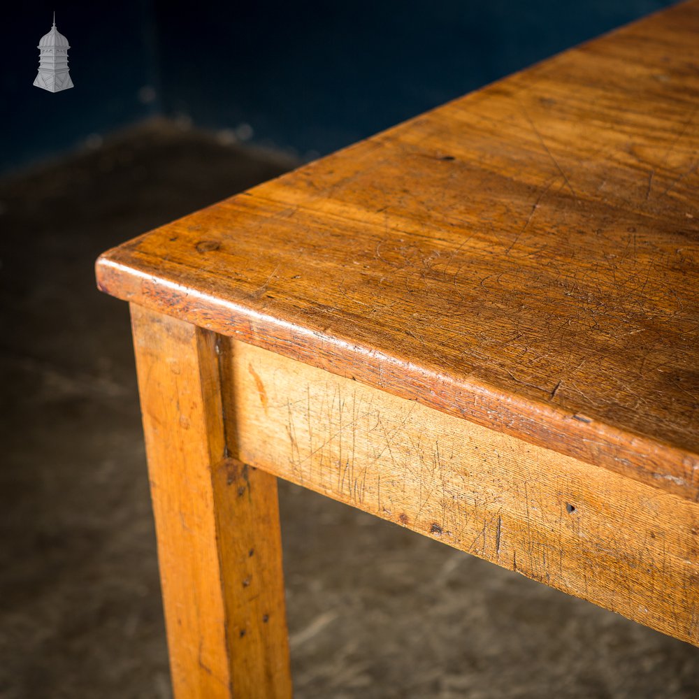 Mid Century Oak School Science Lab Table – 6 Feet Long