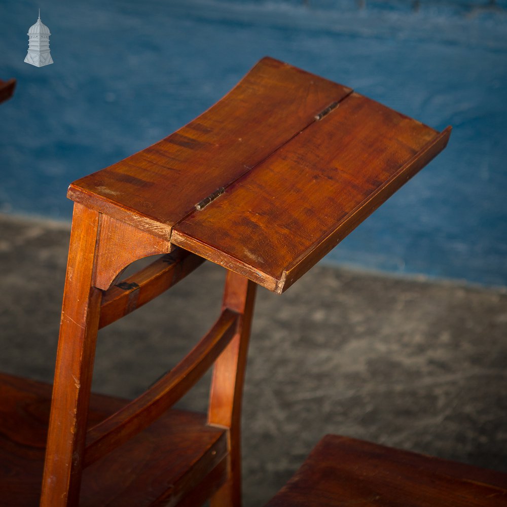 Set of 6 19th C Elm Synagogue Chairs