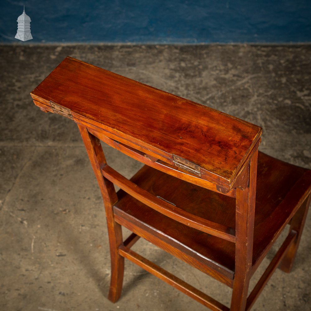 Set of 6 19th C Elm Synagogue Chairs